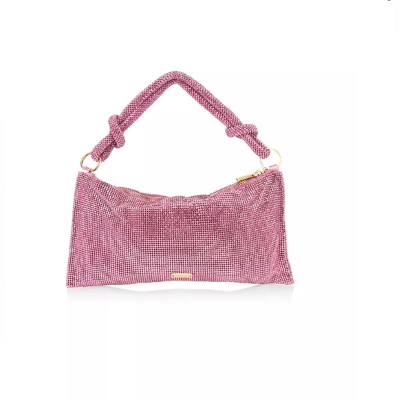 Cult Gaia Nano Hera Rhinestone Mesh SHLDR Bag. Shell Pink. - Picture 5 of 16